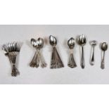 A set of 6 hallmarked silver coffee spoons, Birmingham 1891; 2 odd silver spoons, 3.25gm and other