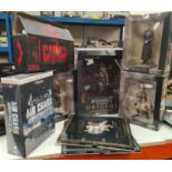 A UBJ Collectables Assassins Creed Origins fighter boxed, Three boxed Game of Thrones figures; two