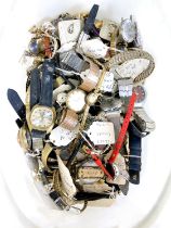 A large collection of various vintage watches