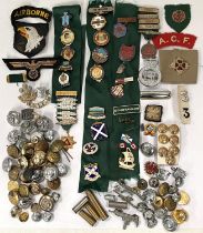 A good selection of military and other similar badges and buttons etc
