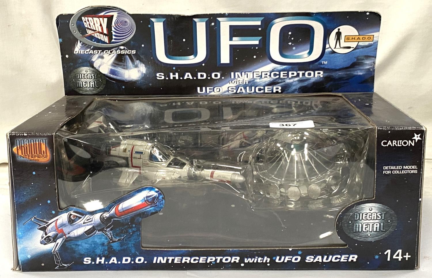 A Gerry Anderson UFO S.W.A.D.O Interceptor with UFO saucers die-cast metal by Carlton in original