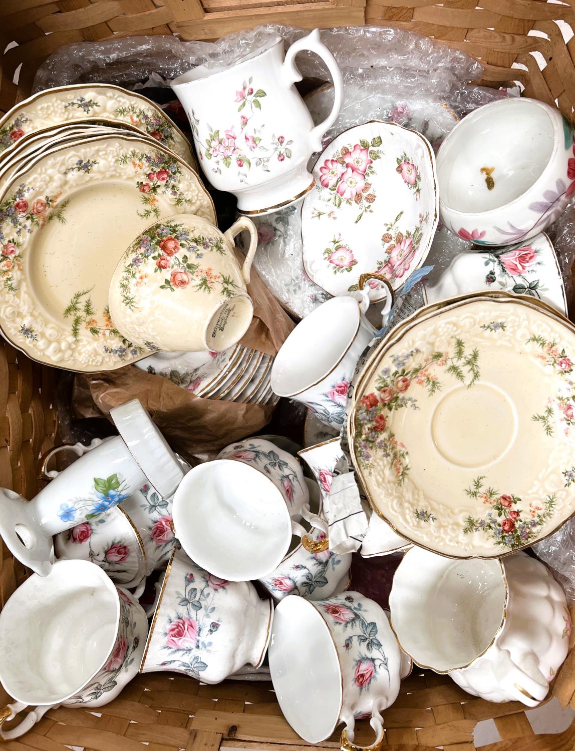 A collection of Crown bone china dinner and teaware, various makes etc