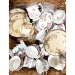 A collection of Crown bone china dinner and teaware, various makes etc