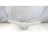 A shallow Waterford style crystal fruit bowl