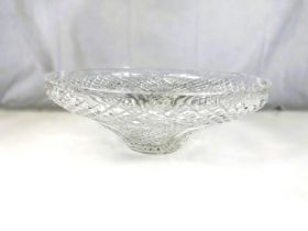 A shallow Waterford style crystal fruit bowl