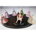 Coalport: Henry VIII & Wives limited edition group 120/500, on stand with box and certificate