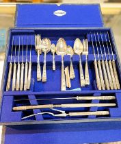 A 1960's "Community Plate" 6 setting silver plated cutlery, canteen in fitted case
