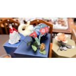 A large boxed Royal Tupton ware elephant, A Royal Worcester figure Equestrian, A Royal Doulton