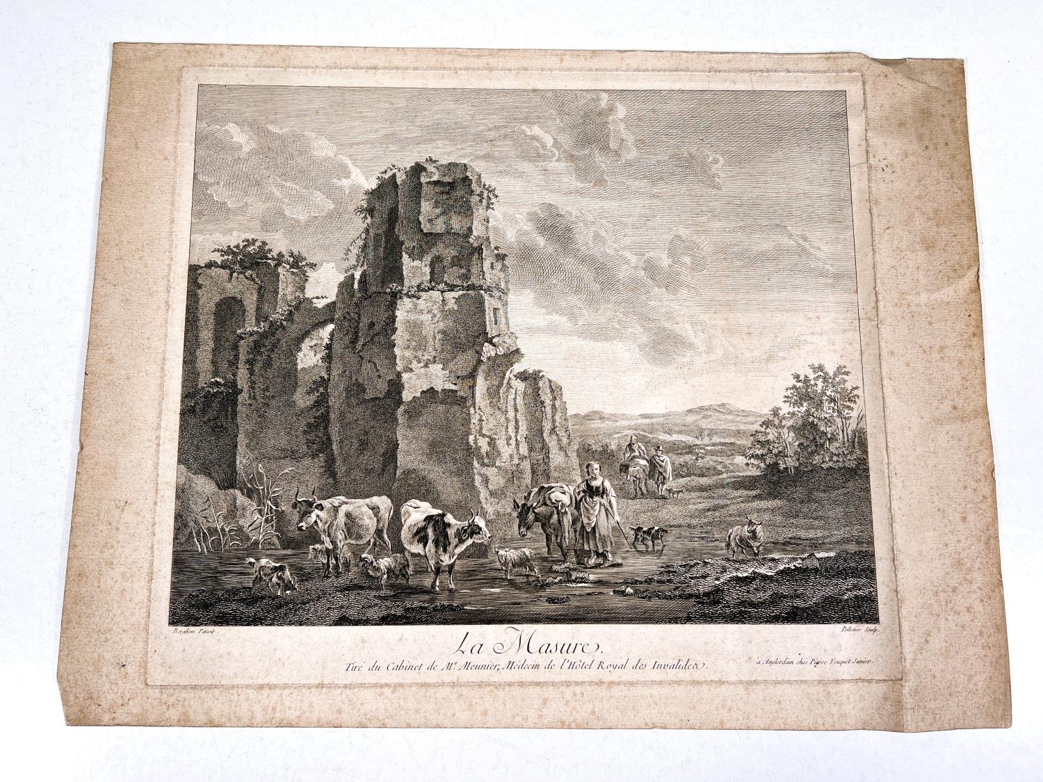 ENGRAVINGS after Bergheim and Rubens 18th century and 2 other earlier prints - Image 4 of 5