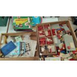 A selection of vintage Lego and other games etc