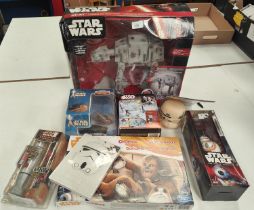 STAR WARS: a remote control AT-AT walker, micro machines Solar Sailor, Star Wars operation etc