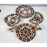 Six items of Japan pattern Crown Derby including plate, 27cm, plate 22cm, square dish and demi-