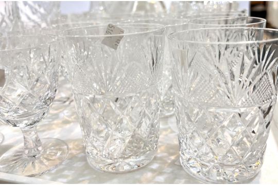 Four decanters, three cut crystal jugs, cut drinking glasses etc; a large selection of cut crystal - Image 6 of 11