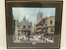 AFTER LOUISE RAYNER. BRITISH 1832-1924. The Buttercross, Ludlow. Print on paper 17" x 20".