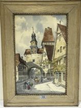 CONTINENTAL SCHOOL. 19TH/20TH CENTURY. Rothenburg in Bavaria. Inscribed. Watercolour 18" x 12".