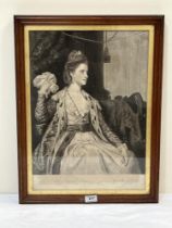 AFTER SIR JOSHUA REYNOLDS An engraved portrait of a lady. 19" x 14"