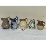 Five 19th century jugs.