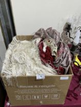 A box of textiles.