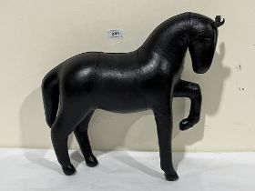 A leather horse. 15" high.