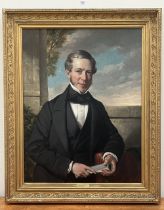 JOHN THOMAS PEELE; R.B.A. BRITISH 1822-1897. A portrait of John Robert Pollit 1816-1885. Signed