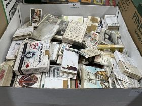 Two boxes of cigarette cards, sets, part sets and loose.