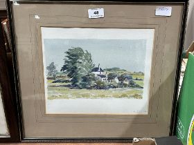 Two watercolour drawings by John Gough of Ludlow 1929-2018.