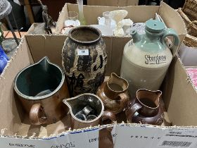 A box of ceramics.