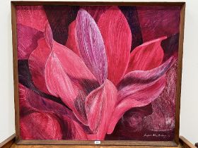 ANGUS MACAULAY. BRITISH 20TH CENTURY. Cyclamen. Signed, dated '71 and inscribed verso. Oil on