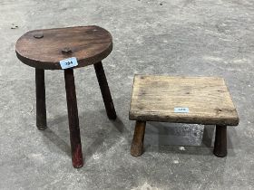 Two milking stools.