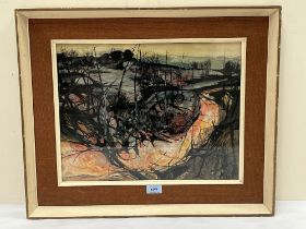 * JOHN ELWYN. WELSH 1916-1997. The Burnt Plantation. Signed and dated 1959. Watercolour and gouache