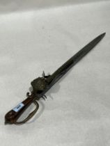 A decorative sword pistol. 25" long.