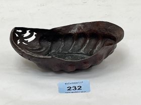 A 19th Century copper pierced dish.