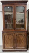 A Victorian mahogany bookcase. 48"w x 95"h.