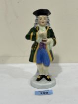 A 1920s Coalport figure of an Aristocrat. 7" high.