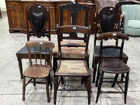 Six miscellaneous 19th Century chairs.