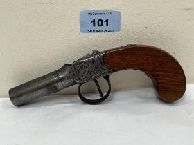 Two late 18th Century pocket pistols, one by Clark, London; the other by Hayden, Bath. Each with