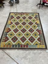 A Maimana Kilim rug. 1.87m x 1.47m.