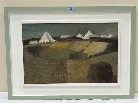 G FRENCH. BRITISH 20TH CENTURY. A landscape. Signed and dated '56. Oil on board 12½" x 19½".