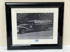 A pair of framed photographic prints of commercial vehicles. 9½" x 13".