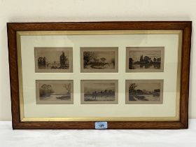 WILFRED BALL. BRITISH 1853-1917. Eighteen engravings, mounted in three frames, to include six from