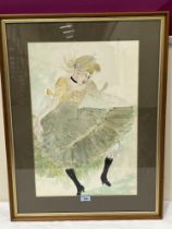 *VERA BASSETT. WELSH. 1912-1997. Marie Clare. Signed. Watercolour 24" x 16". Prov: Bankside Gallery