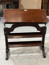 A Victorian mahogany reading stand. 32" wide.