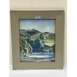 L.M. STANILAND. BRITISH 20TH CENTURY. A landscape. Signed. Oil on board, 16" x 12½".