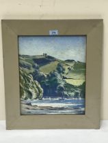 L.M. STANILAND. BRITISH 20TH CENTURY. A landscape. Signed. Oil on board, 16" x 12½".