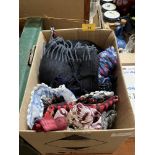 A box of scarves etc.