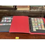 Three albums of stamps and mounted stamps