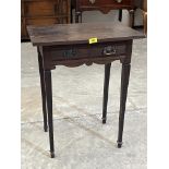 An Edward VII mahogany side table. 22" wide.