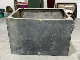 A galvanised tank 48" x 36" x 32"