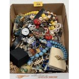 A box of costume jewellery.