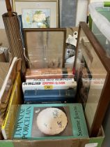 A box of Japanese interest books and sundries.